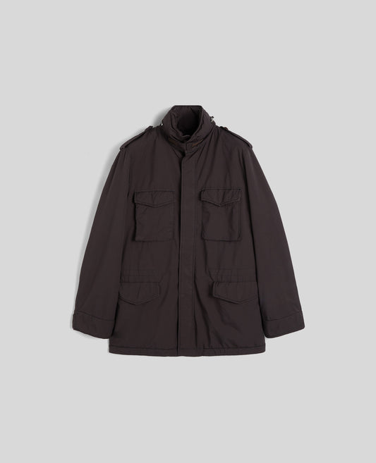 FIELD JACKET NEW CAMP IN NYLON TINTO CAPO-MARRONE-BROWN-MARR¢N-BRAUN-MARRON