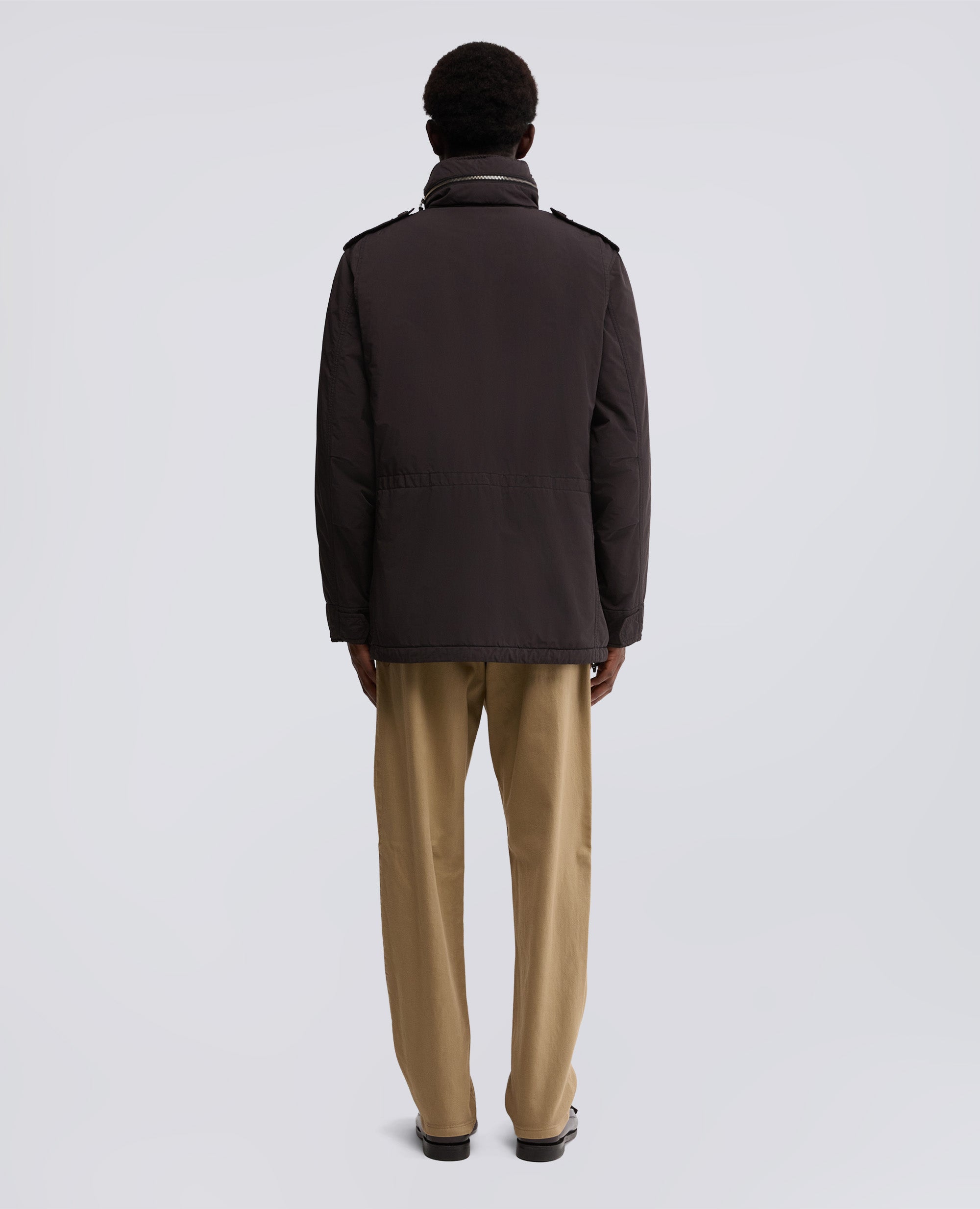 FIELD JACKET NEW CAMP IN NYLON TINTO CAPO-MARRONE-BROWN-MARR¢N-BRAUN-MARRON