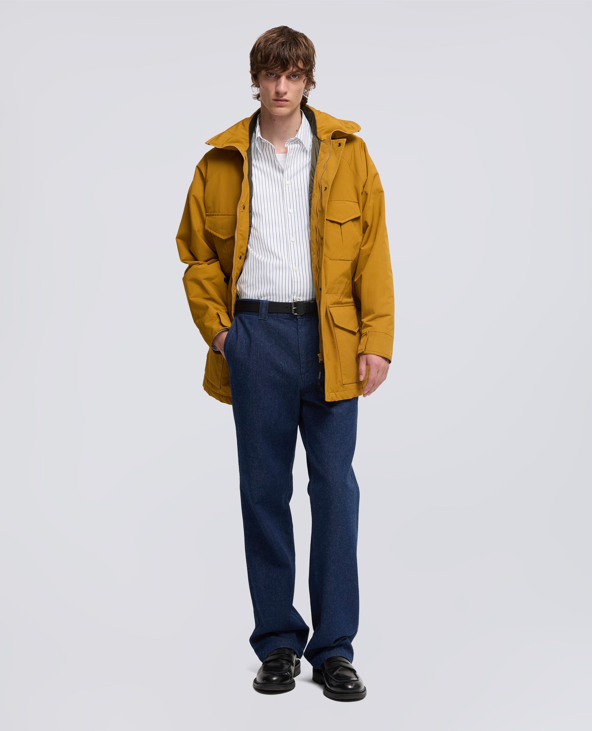 GIUBBOTTO KNOW IN TELA DI MISTO COTONE-SENAPE-MUSTARD YELLOW-MOSTAZA-SENF-MOUTARDE