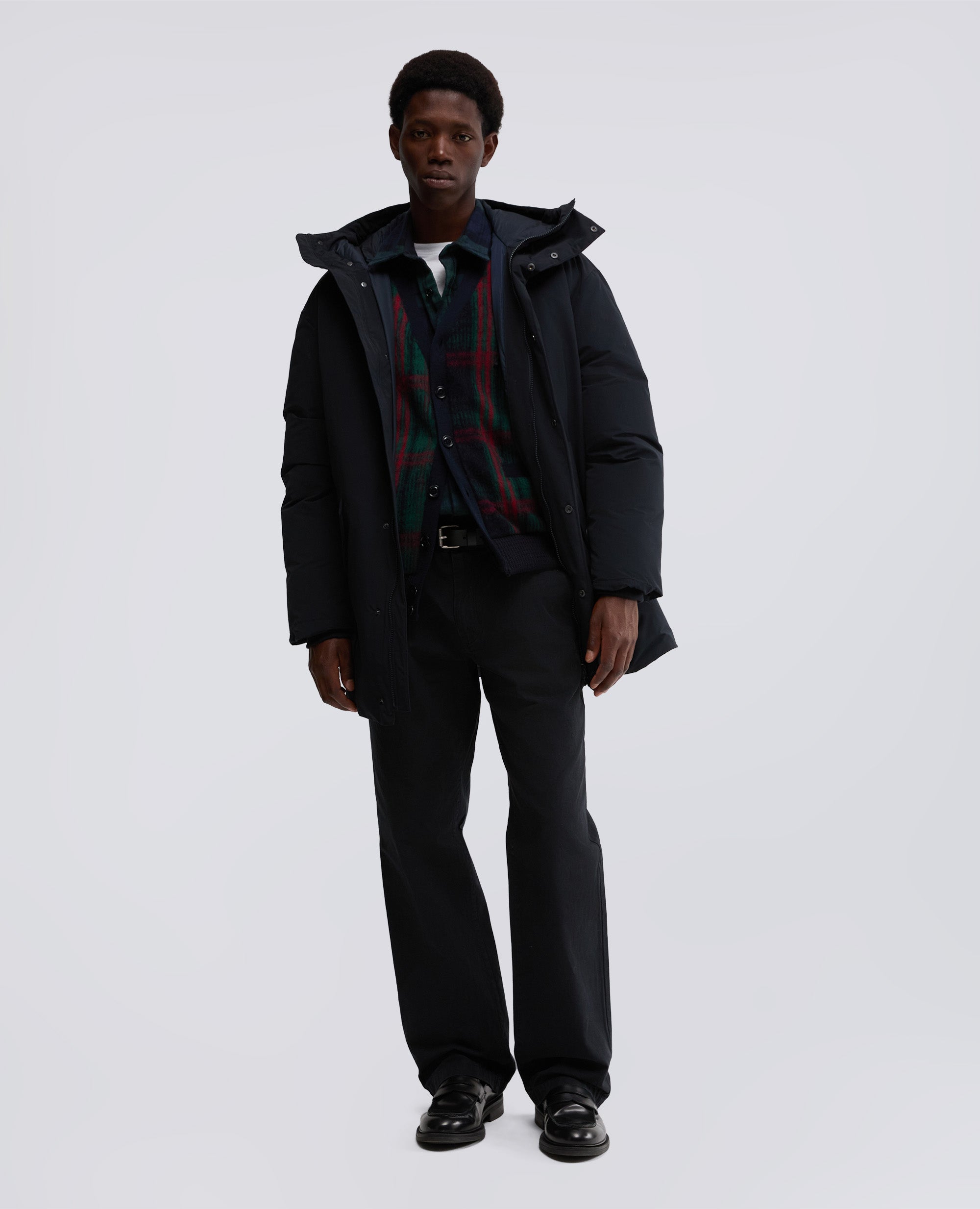 PARKA BARANOV IN TELA DI MISTO COTONE-NAVY-NAVY-AZUL MARINO-NAVY-NAVY