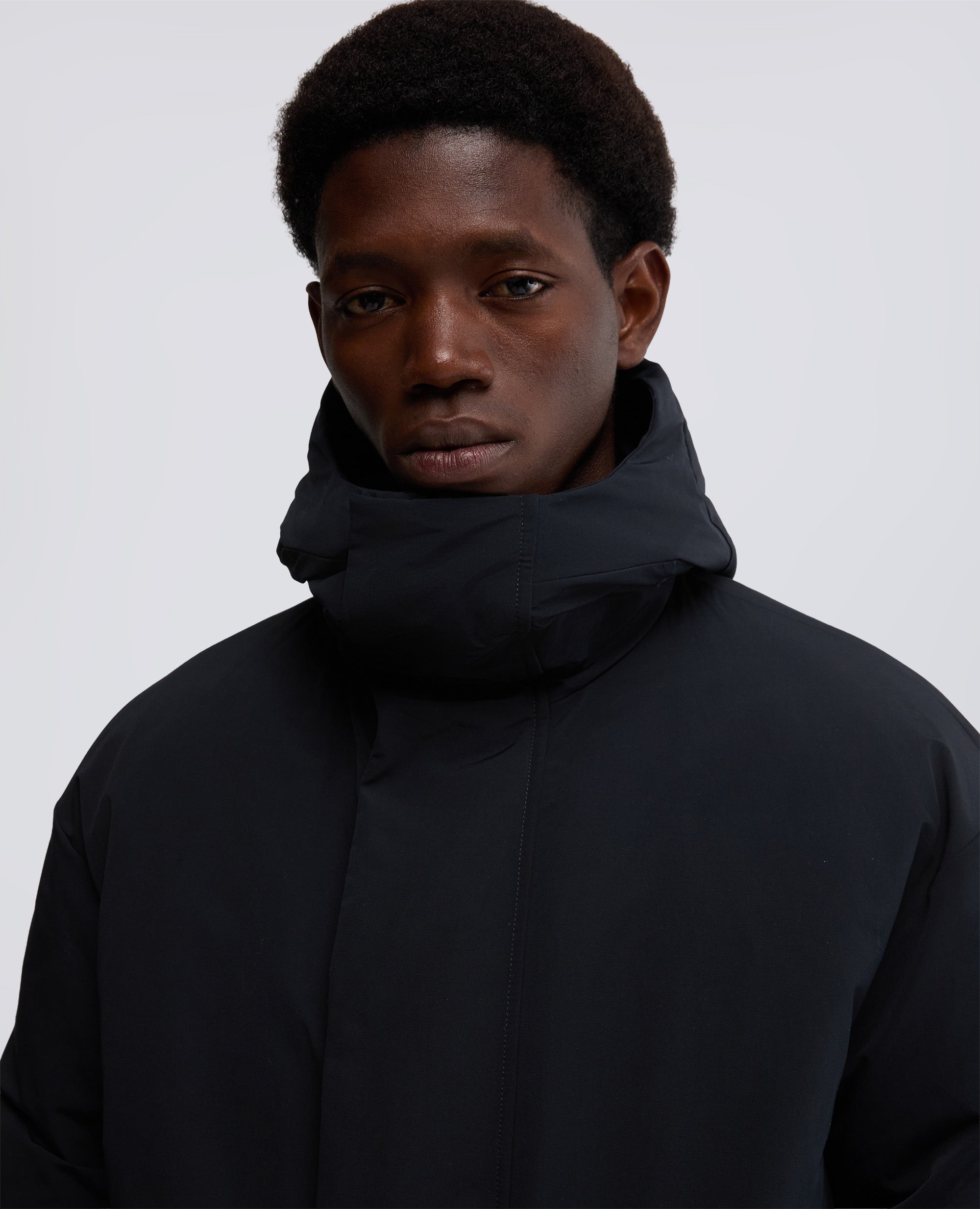 PARKA BARANOV IN TELA DI MISTO COTONE-NAVY-NAVY-AZUL MARINO-NAVY-NAVY