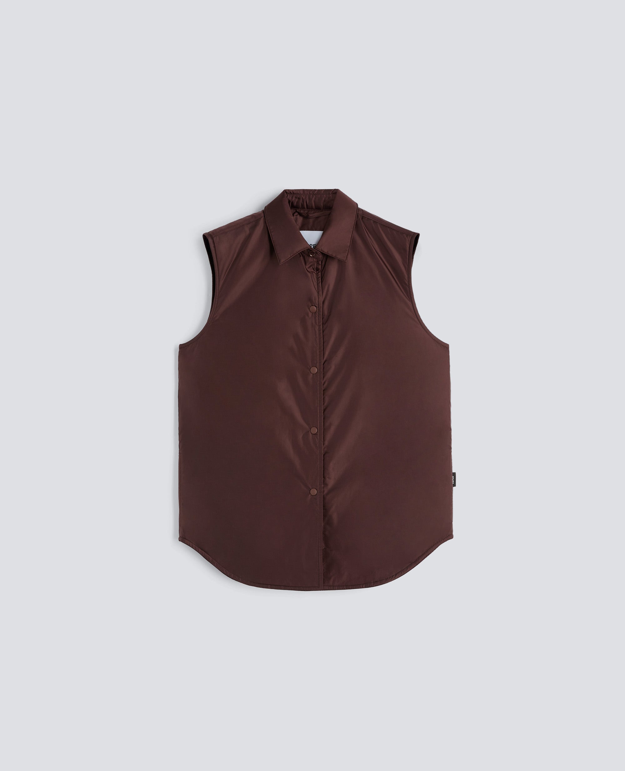 GILET DOT IN NYLON-BORDEAUX-BURGUNDY-BURDEOS-BURGUNDERROT-BORDEAUX