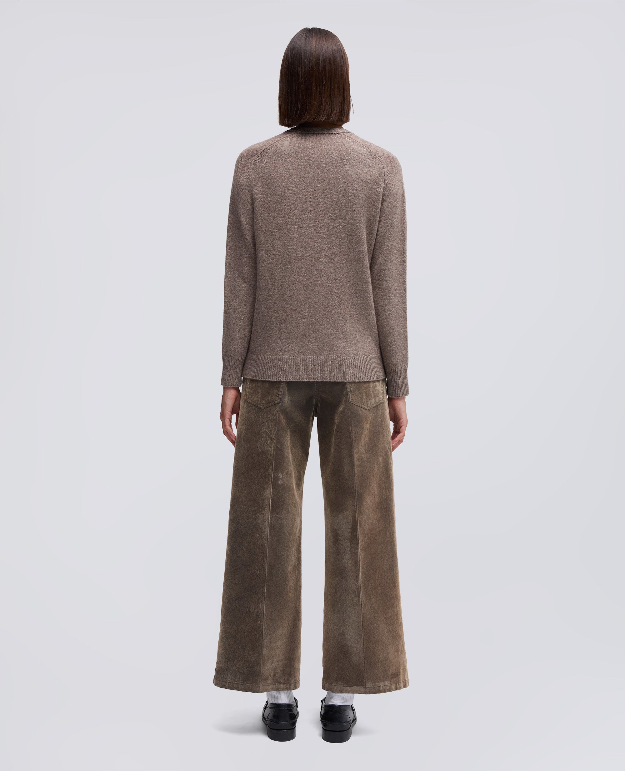 MAGLIA IN MISTO LANA CON SCOLLO A V-TORTORA-DOVE GREY-T¢RTOLA-TAUBENGRAU-TOURTERELLE