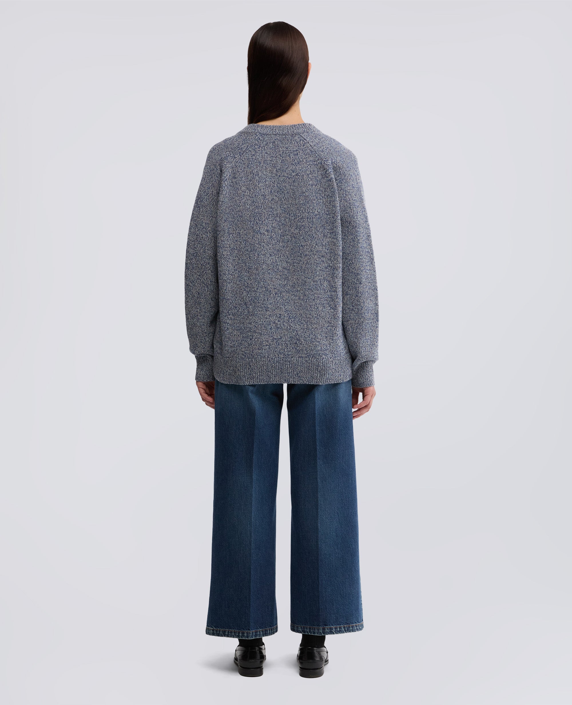 MAGLIA IN LANA MOULINE-INCHIOSTRO-INK-INCHIOSTRO-INCHIOSTRO-INCHIOSTRO