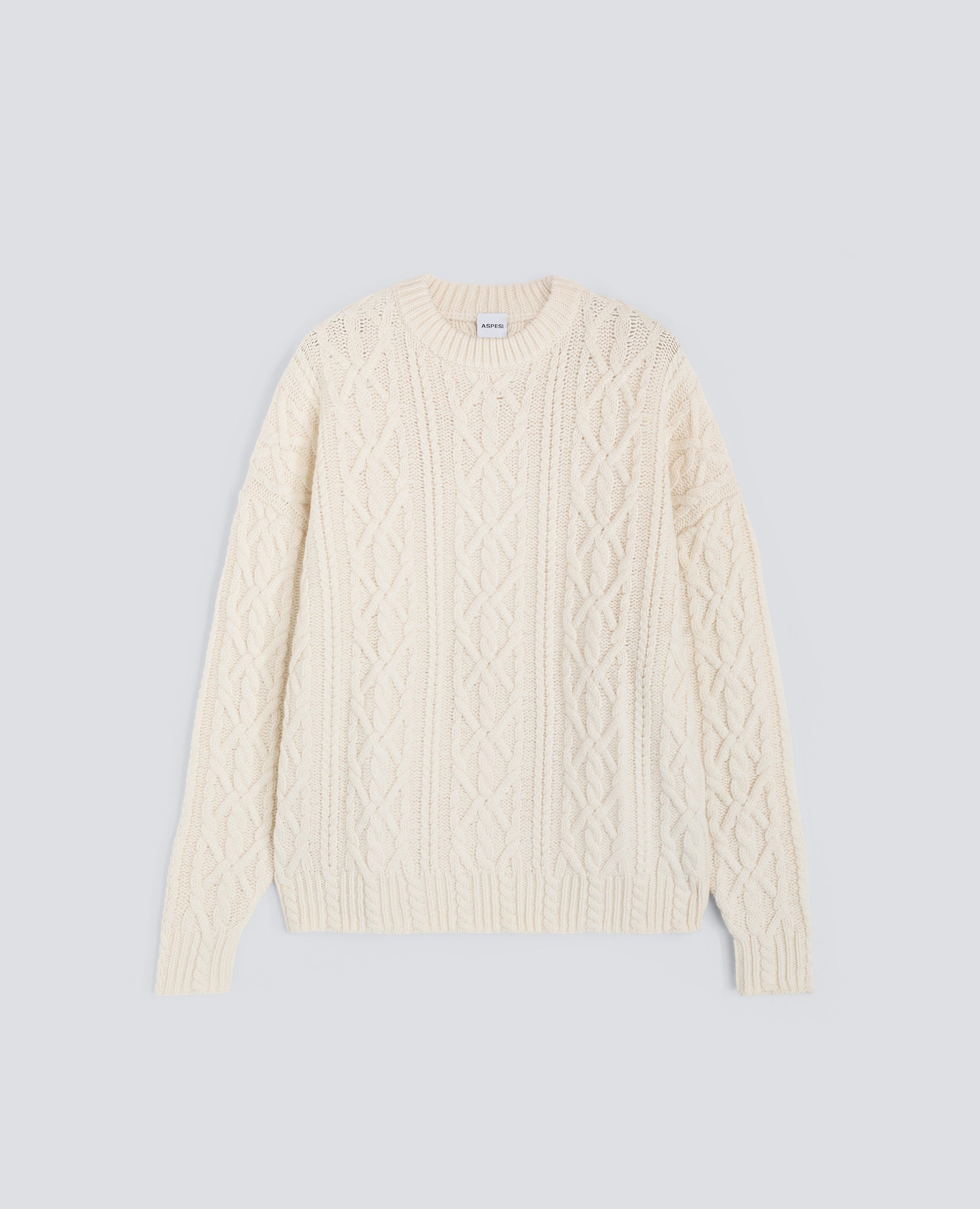 MAGLIA IN LANA A TRECCE-NATURALE-NATURAL-NATURAL-NATURLICH-NATUREL