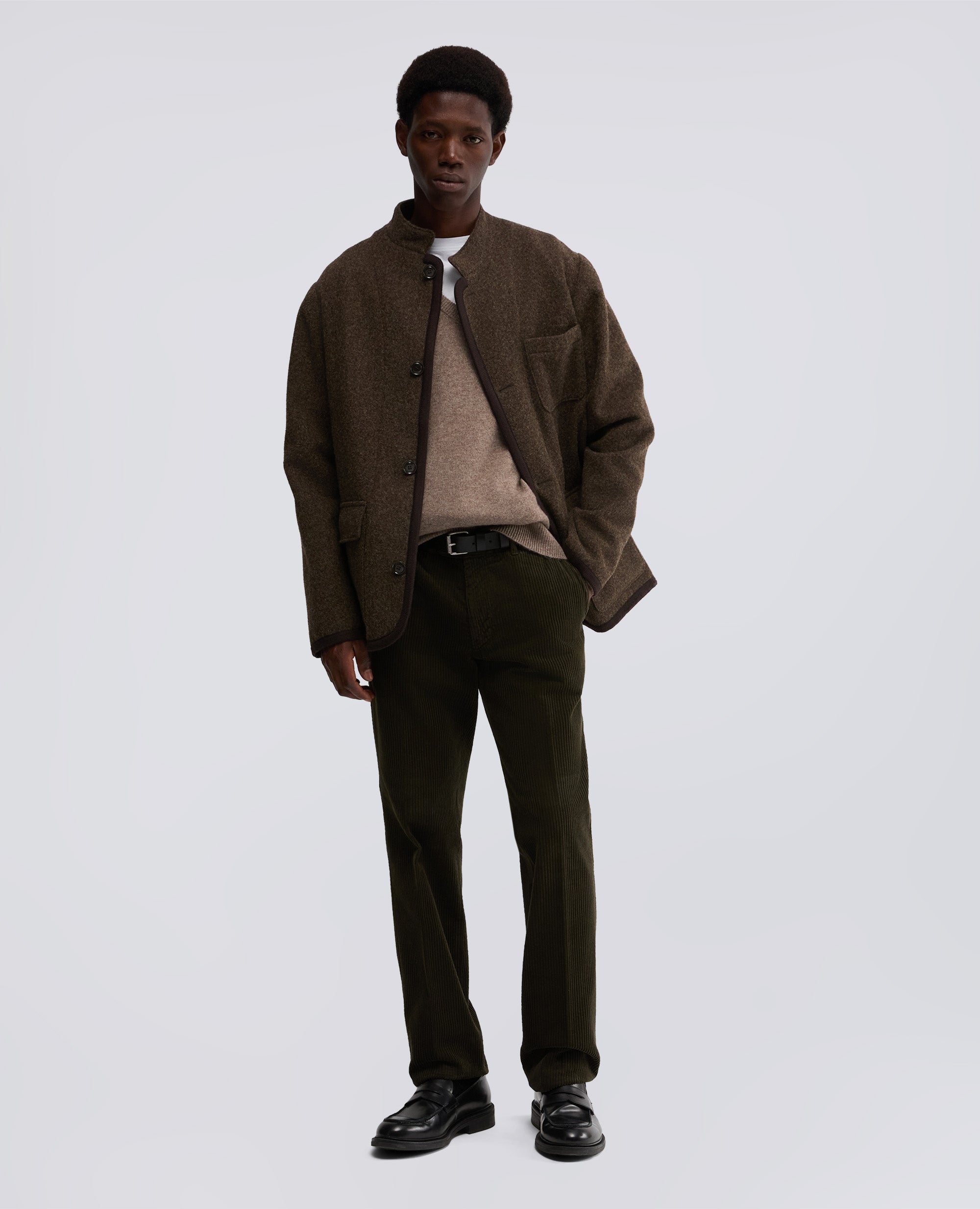 MAGLIA CON SCOLLO A V-TORTORA-DOVE GREY-T¢RTOLA-TAUBENGRAU-TOURTERELLE