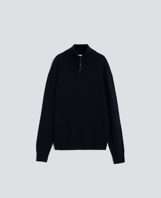 MAGLIA CON COLLO ALTO-NAVY-NAVY-AZUL MARINO-NAVY-NAVY