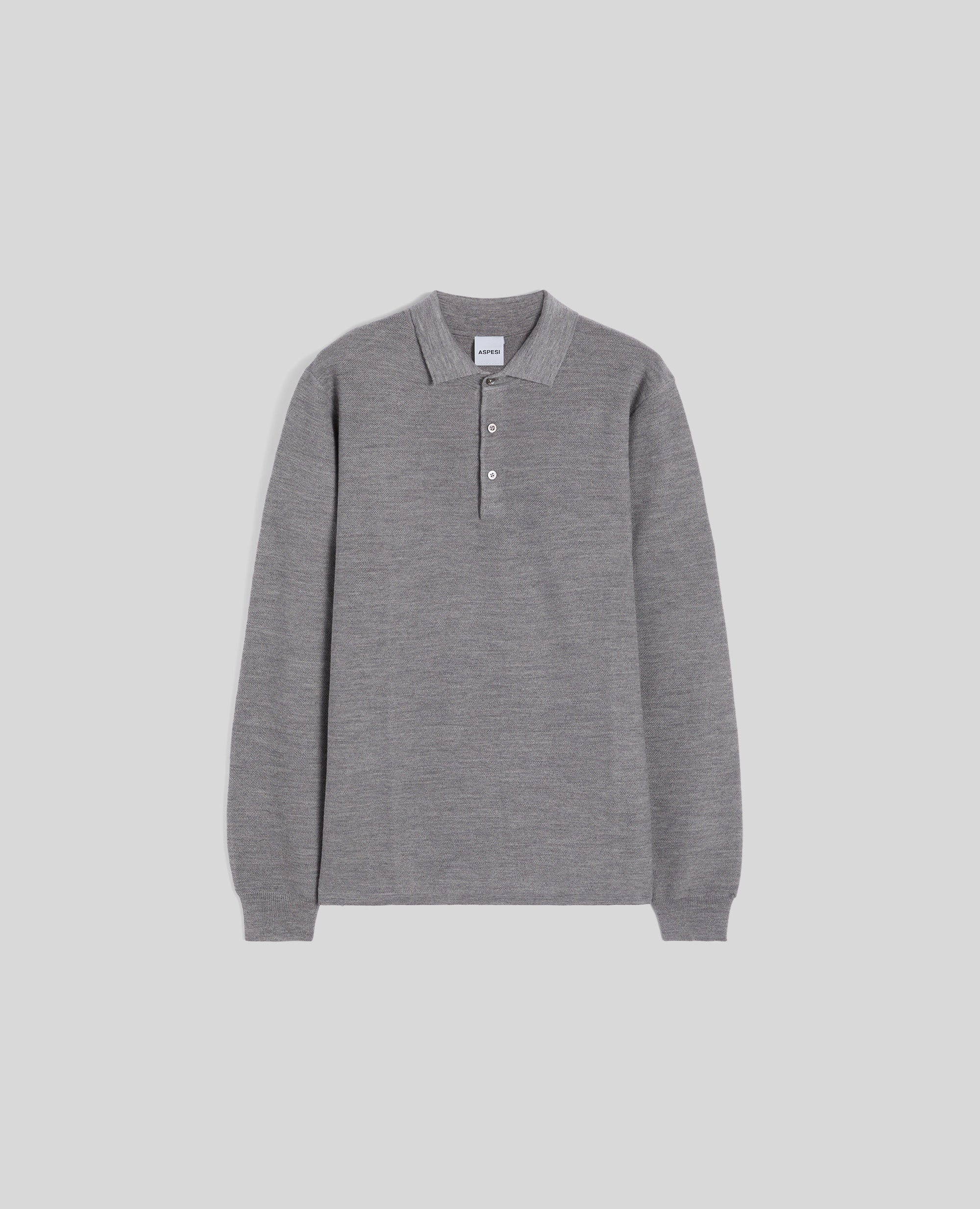 POLO IN LANA-GRIGIO-GREY-GRIS-GRAU-GRIS