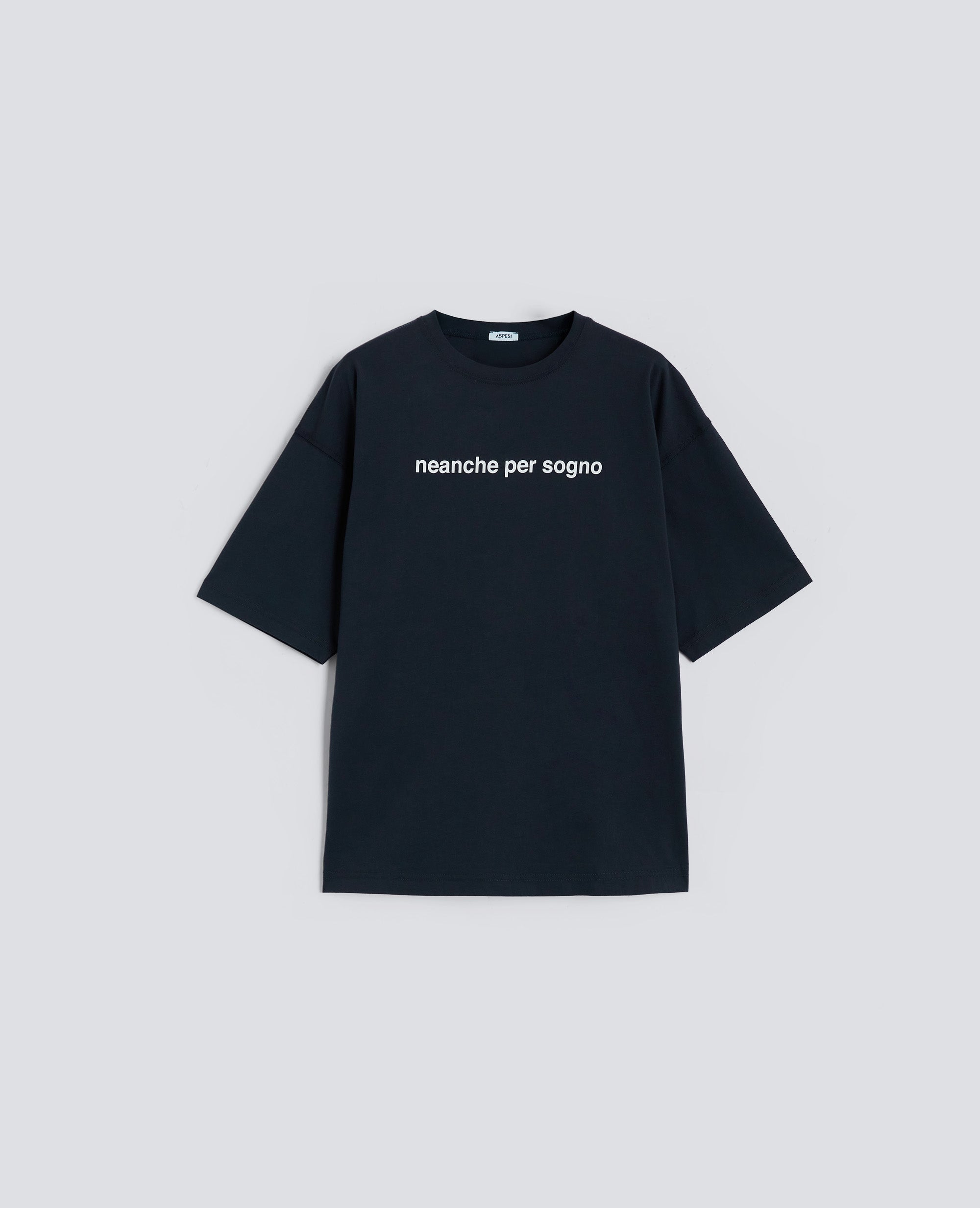 T-SHIRT IN JERSEY DI COTONE-NAVY-NAVY-AZUL MARINO-NAVY-NAVY